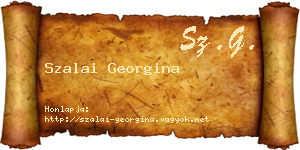 Szalai Georgina névjegykártya