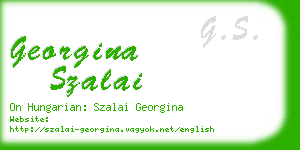 georgina szalai business card